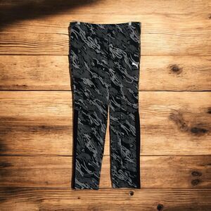 Puma Men's XL Gray/Black Contrast Pant 2.0 Camo Joggers